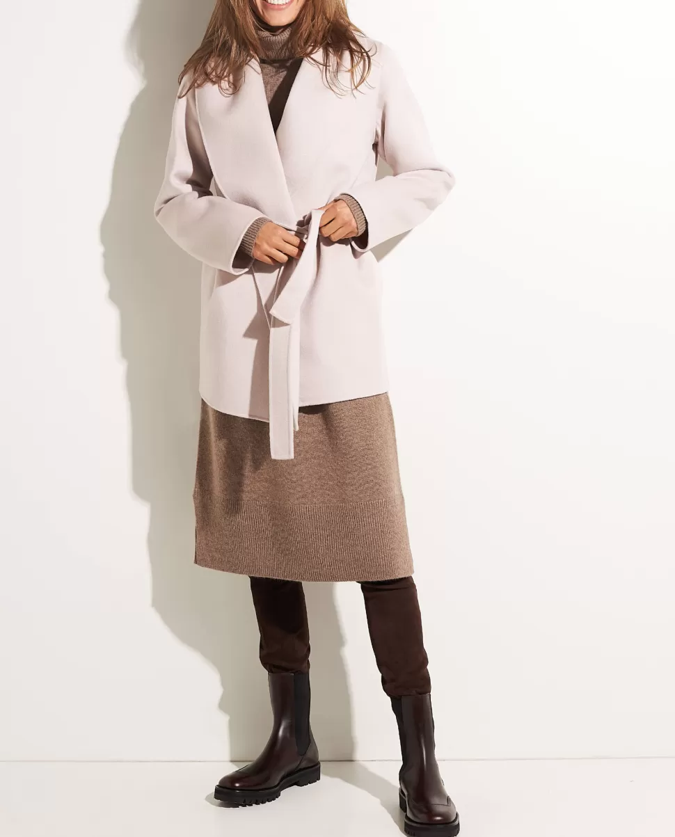 Asymmetric Cashmere Coat<* Discount