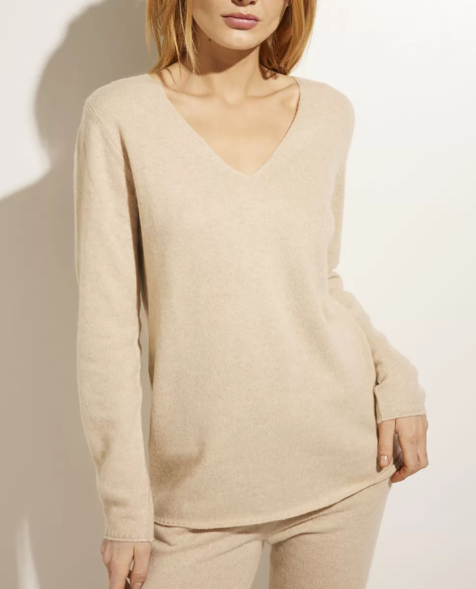 Cashmere V-Neck Sweater<* Cheap