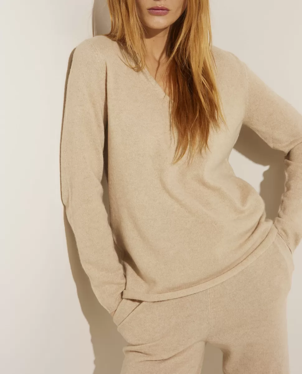 Cashmere V-Neck Sweater<* Cheap