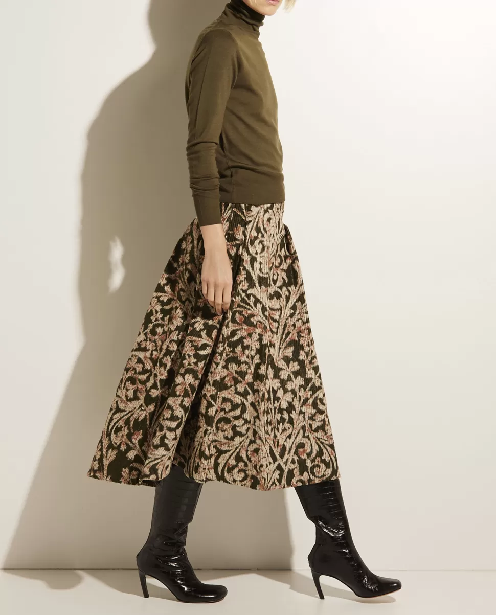 Cotton Midi Skirt<* Store