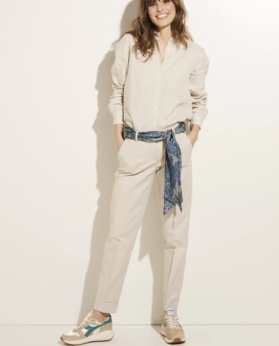 Cotton Trousers<* Discount