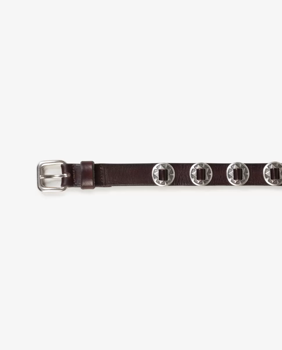 Leather Belt With Studs<Riccardo Forconi Hot