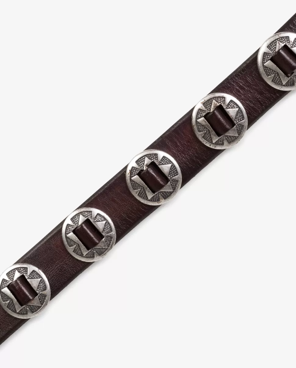 Leather Belt With Studs<Riccardo Forconi Hot