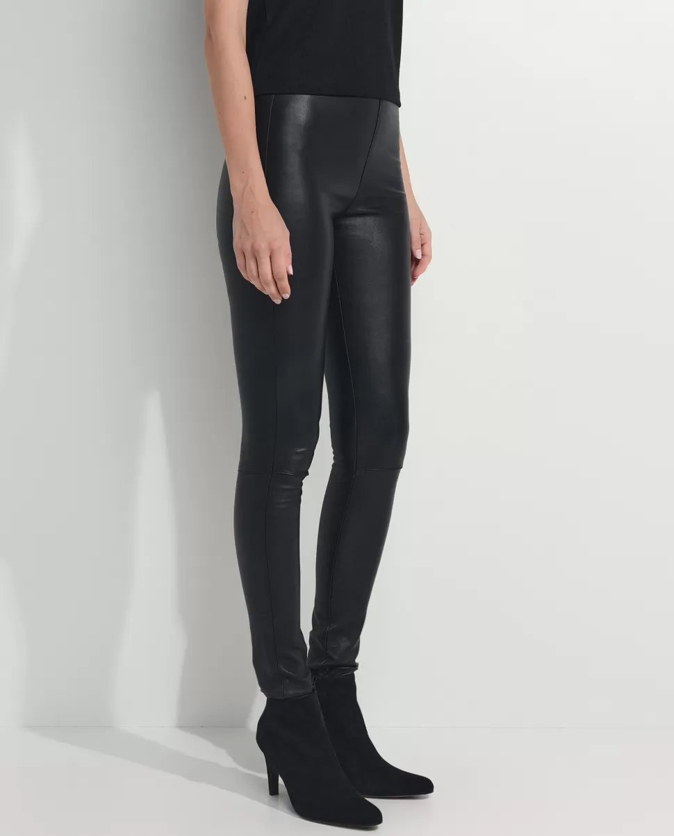 Mid-Rise Stretch Leather Legging<* Flash Sale