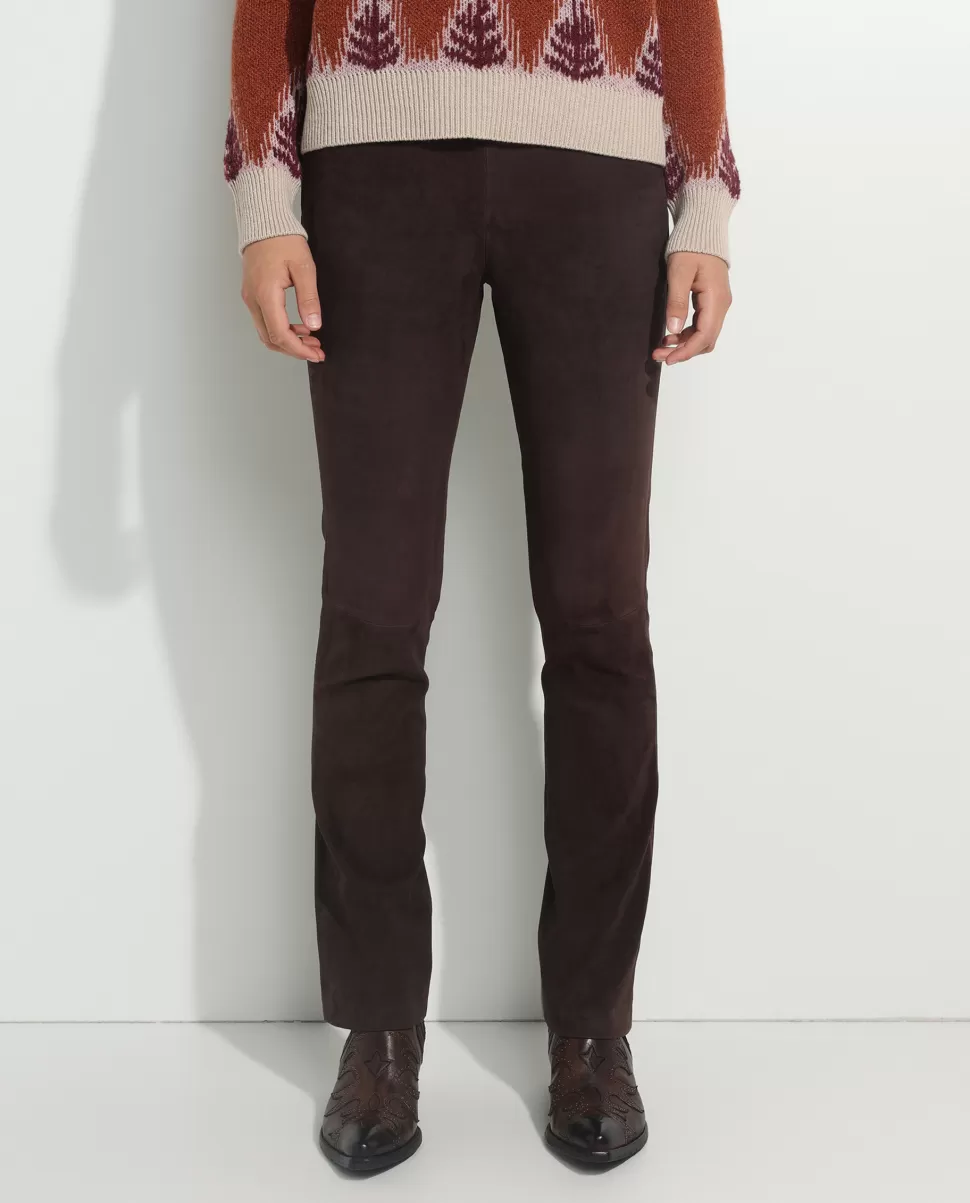 Suede Skinny Trousers<* Shop