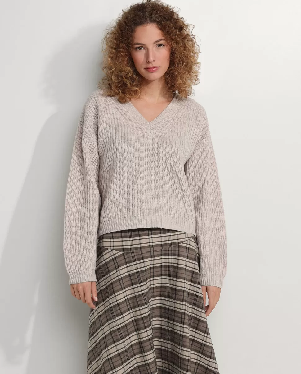 Wool V-Neck Sweater<* Clearance