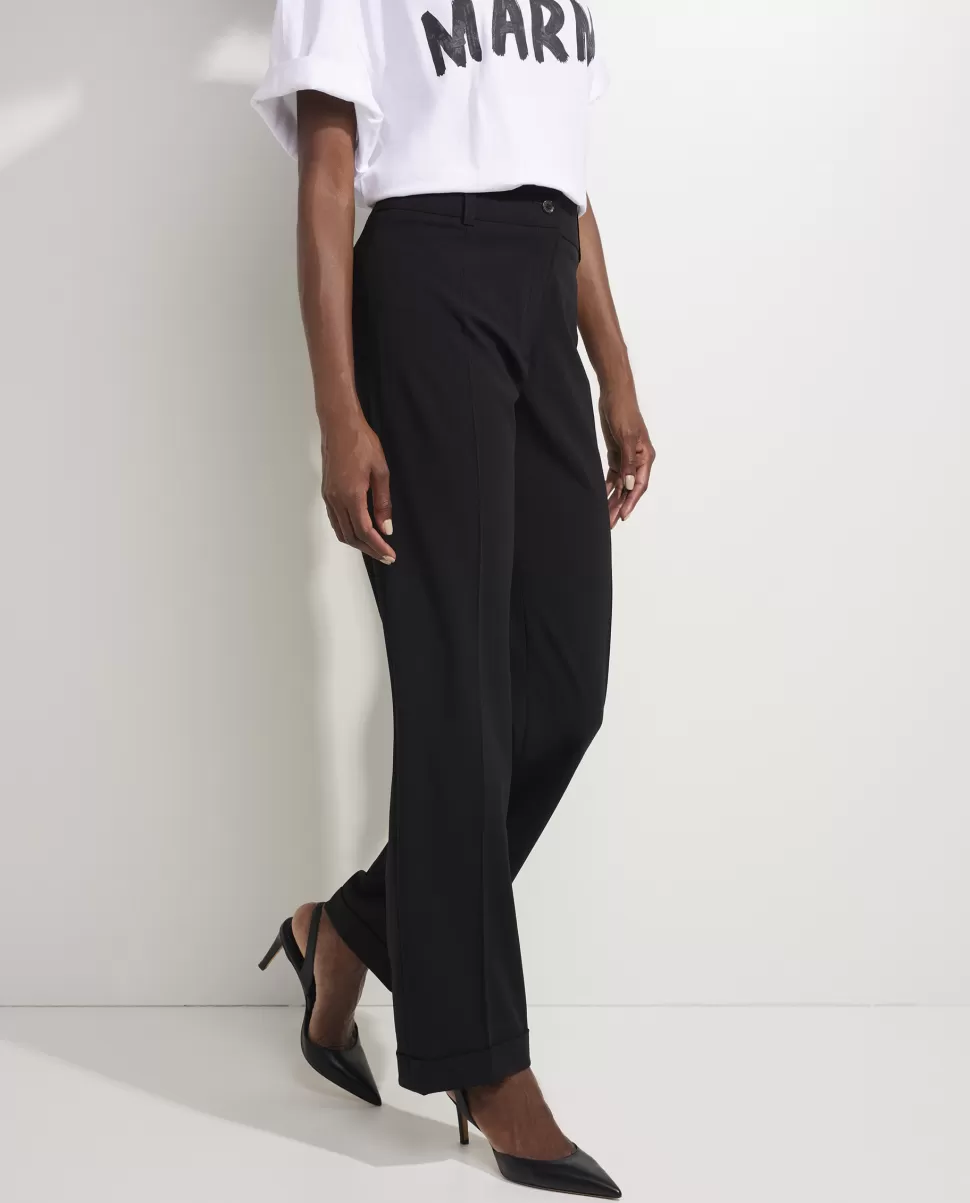 Wool Wide Leg Trousers<* Cheap