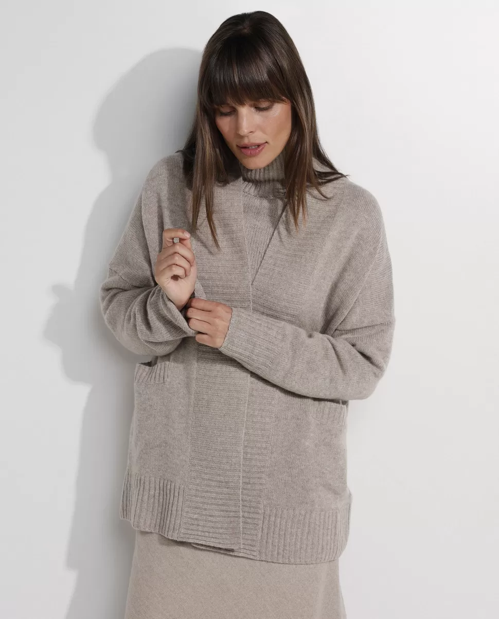 Wool-Cashmere Cardigan<* Discount