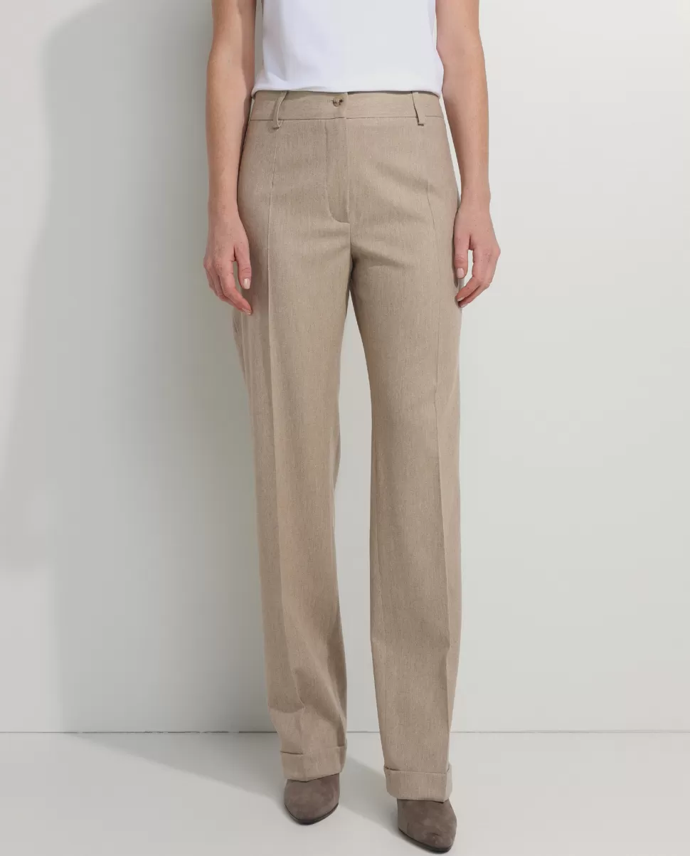 Wool-Stretch Trousers<* New