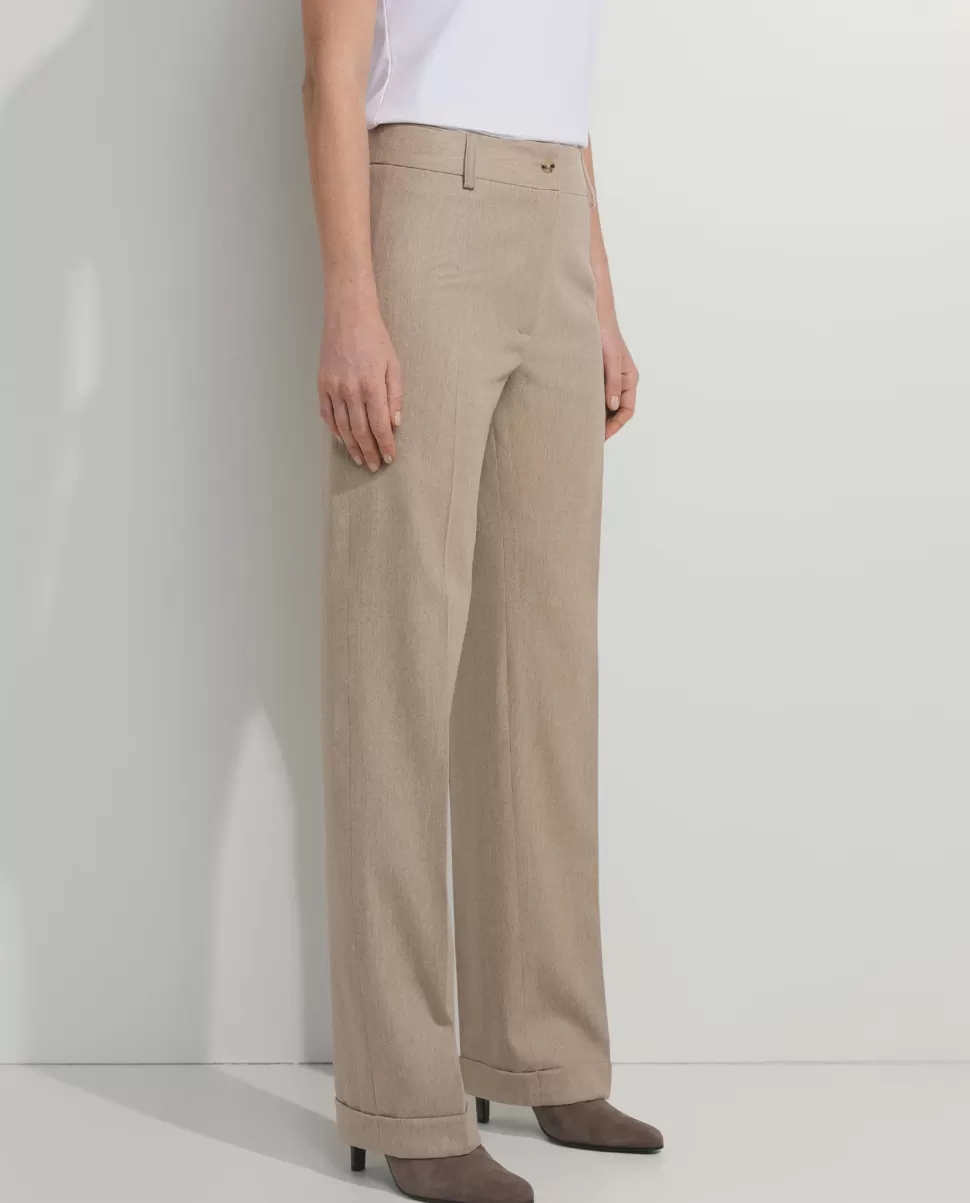 Wool-Stretch Trousers<* New